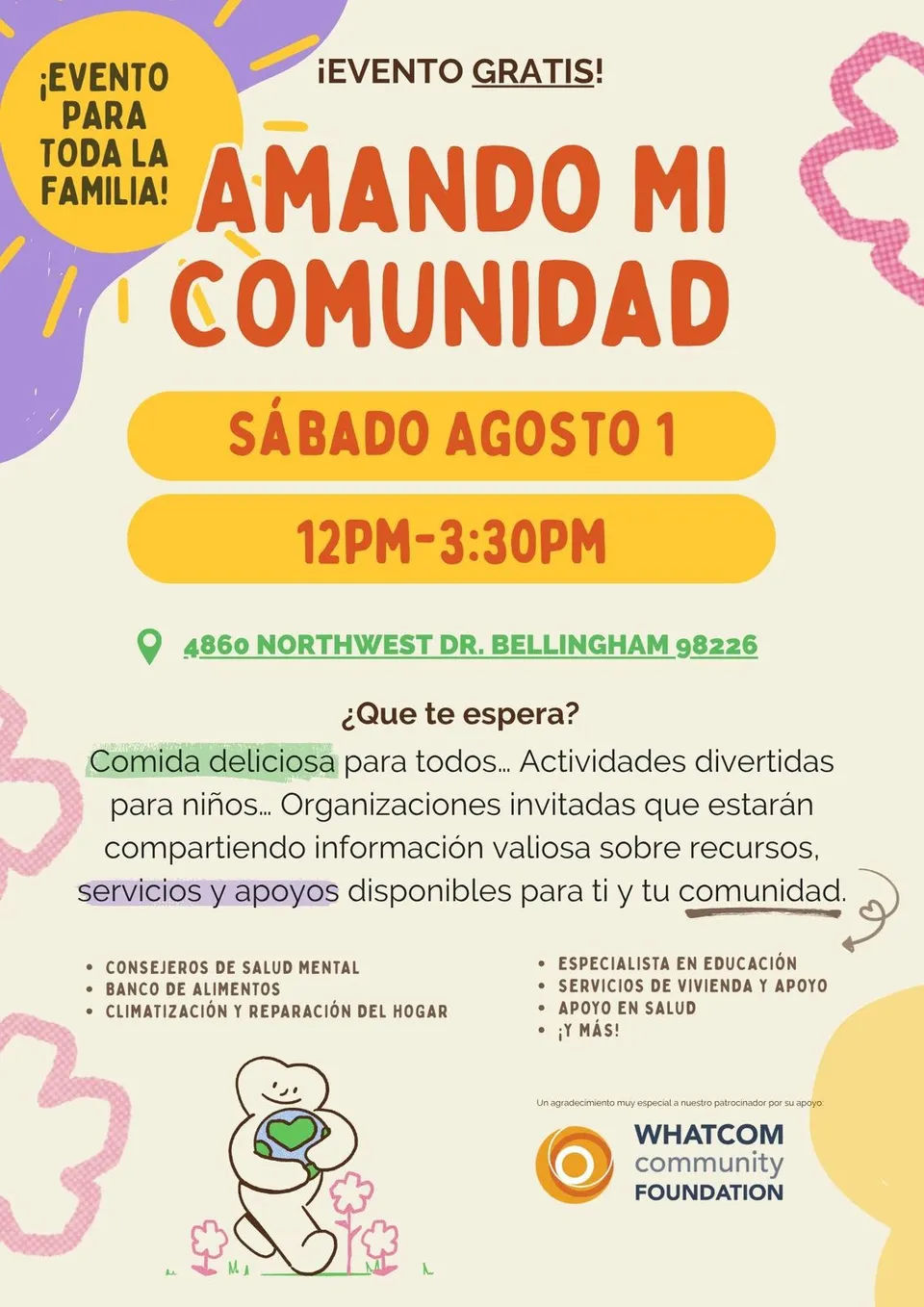 Amando Mi Comunidad event flyer